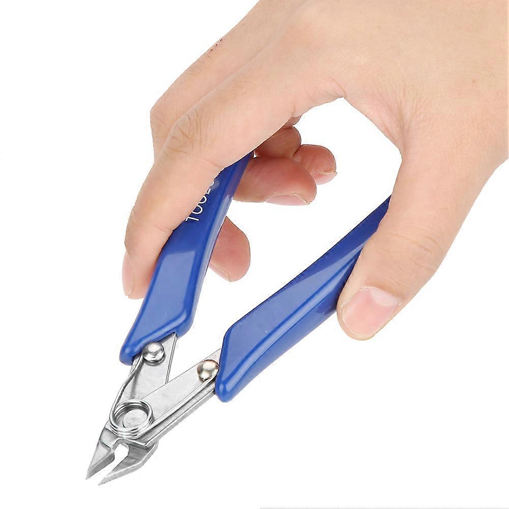 Mini Diagonal Cutting Nippers 13.5cm Blue Wire Cable Pliers