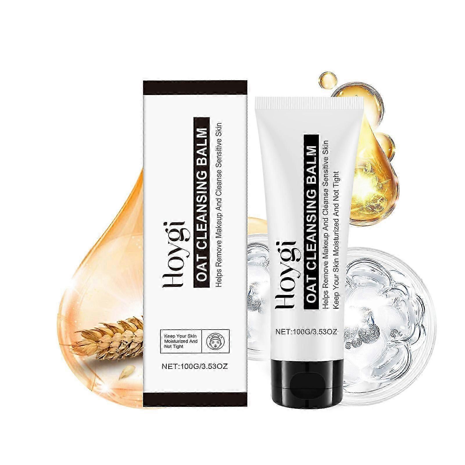 Hoygi Oat Cleansing Cream for Gentle Cleansing and Makeup Removal, Daily Facial Care, Refreshing Moisturizing and Moisturizing Cleansing Cream