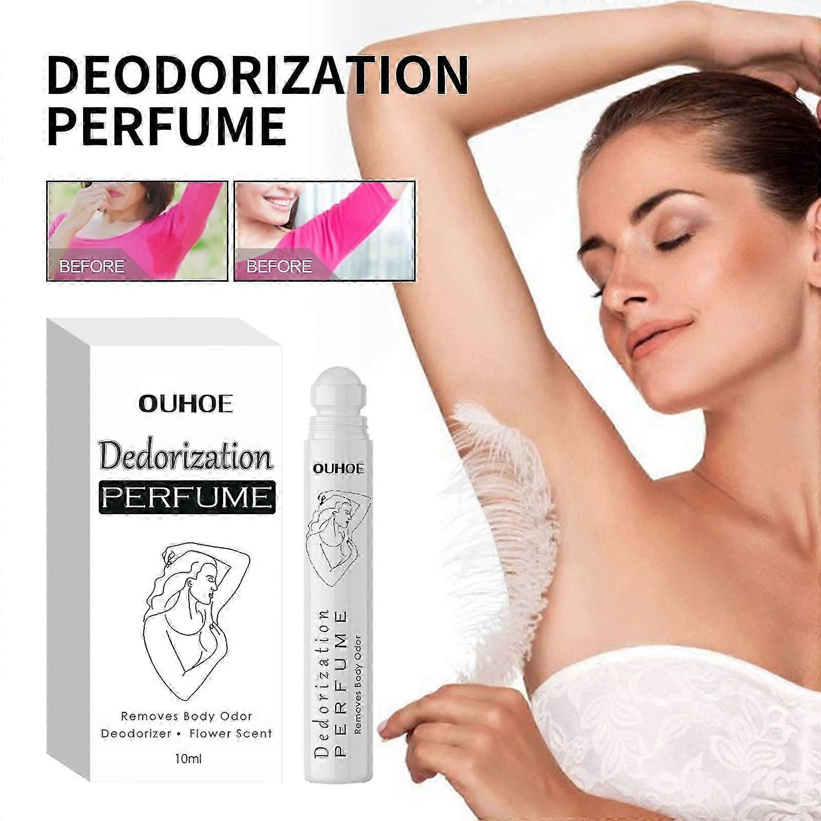 OUHOE deodorant perfume ball to alleviate underarm odor, refreshing, antiperspirant, natural fragrance, portable perfume