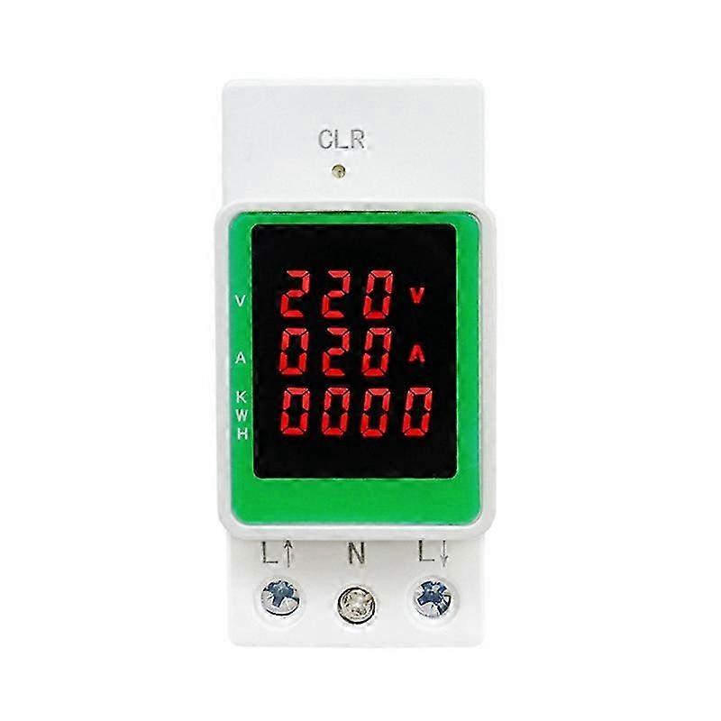 3IN1 100A Electric Energy Monitor Meter with Voltage Display for AC160-275V - KWH, VOLT, AMP Reading