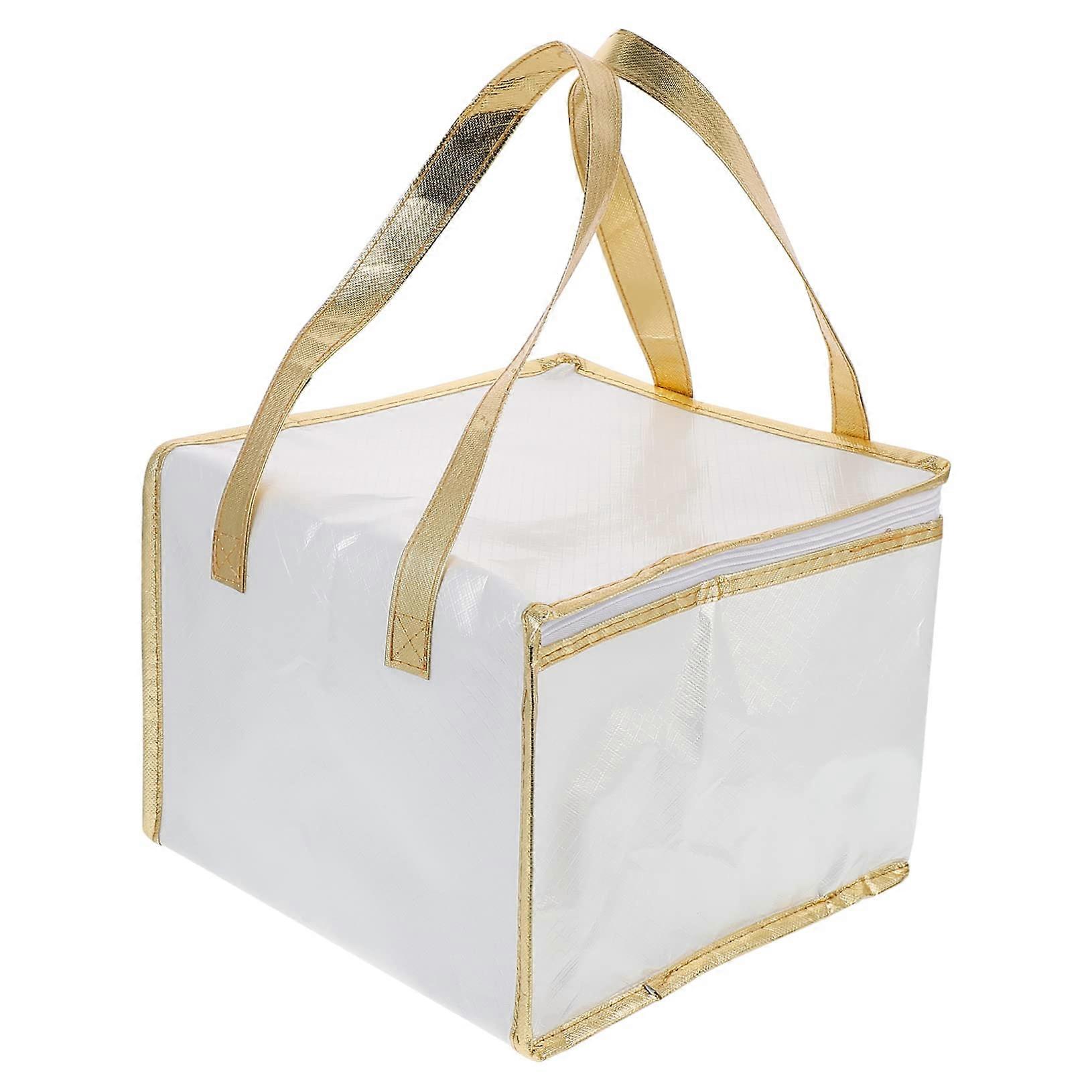 Insulated Food Bag for Cake and Pizza Packing, Double Thermal Storage Bag, Seafood Preservation, Large Capacity, Durable Material
