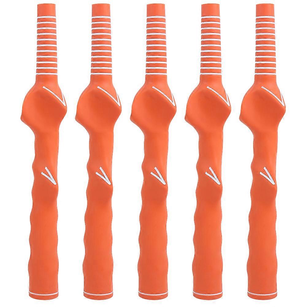 5PCS Golf Swing Club Hand Grip Rubber Beginner Practice Training Correction Accessory