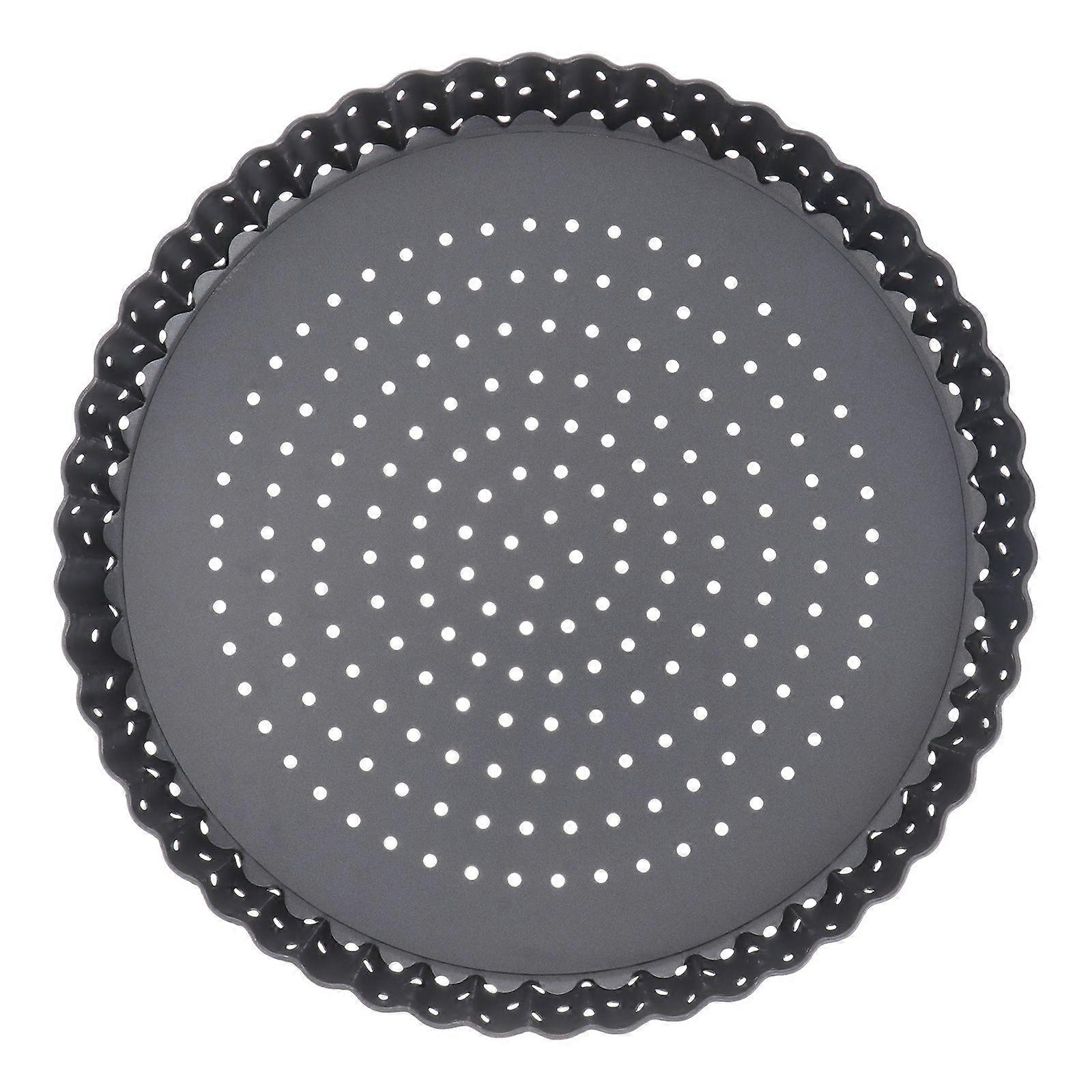 Non-Stick Pizza Pan with Holes Round Baking Tart Mould Removable Bottom Pie Tray (, 8 inch)