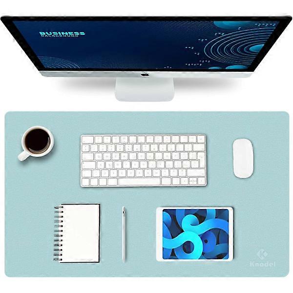 Desk Pad, 35 cm x 60 cm, Double-Sided Light Blue