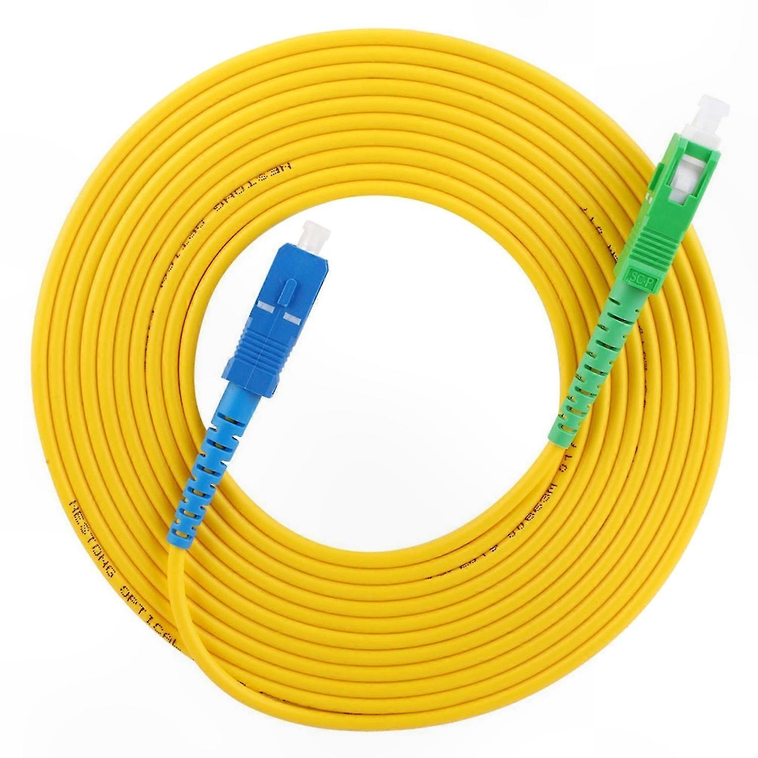 20m Single Mode Fiber Optic Patch Cable, SC APC to SC UPC Connection