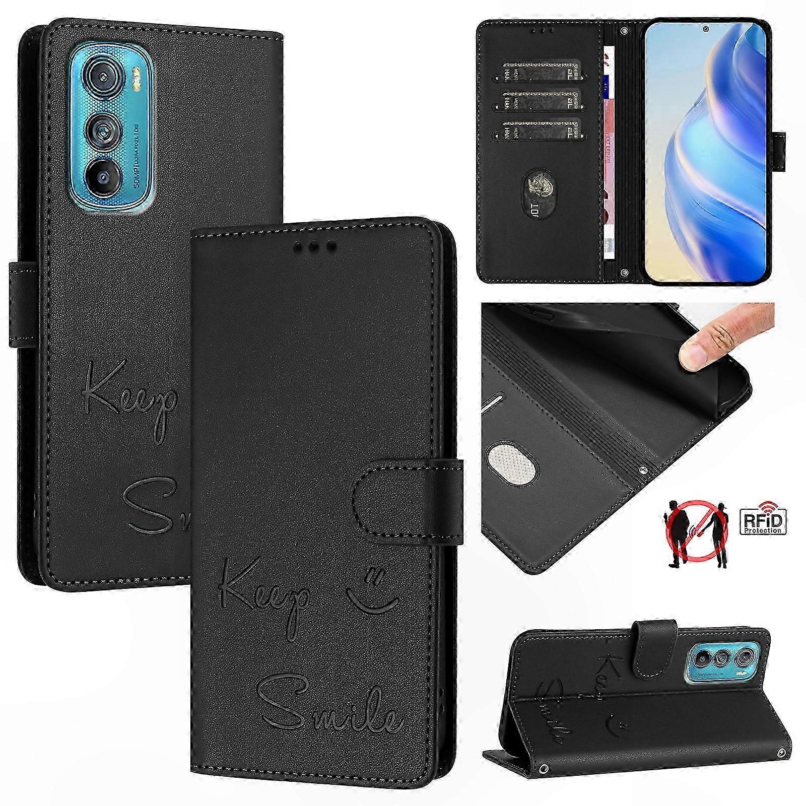 RFID Protected PU Leather Case for Motorola Edge 30