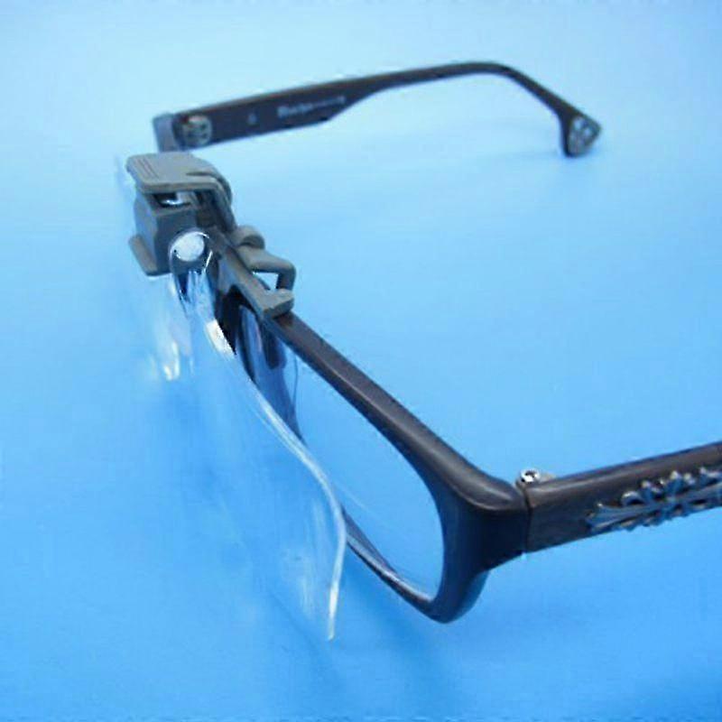 2X Magnifying Lens Folding Loupe Clip-On Eyeglass Accessory Clear Glass Optic Tool