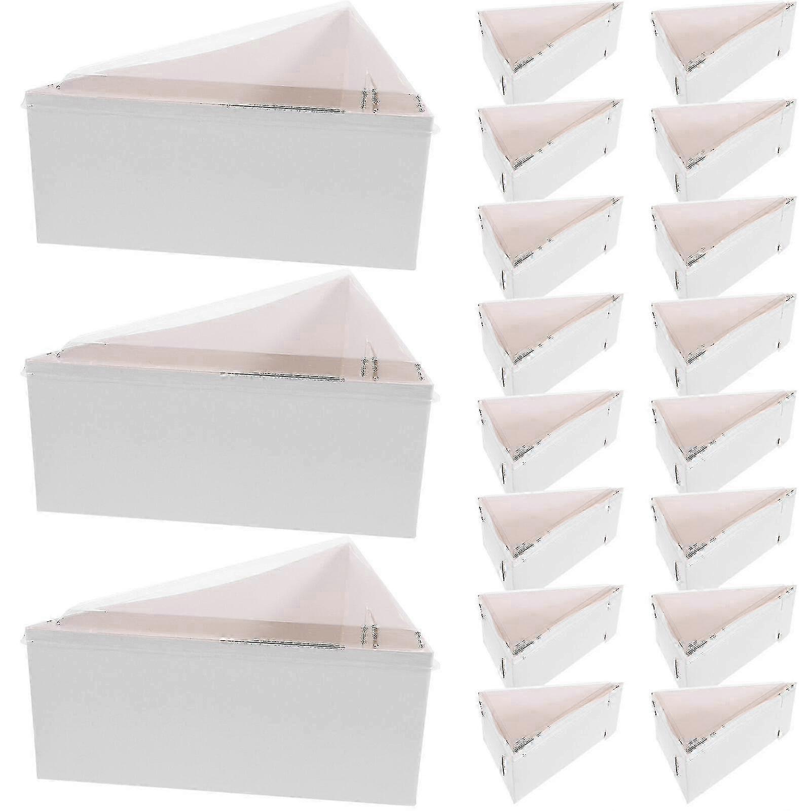 50 Sets Triangle Cake Slice Boxes - Disposable Cake Packaging Containers for Slices Edition 0905