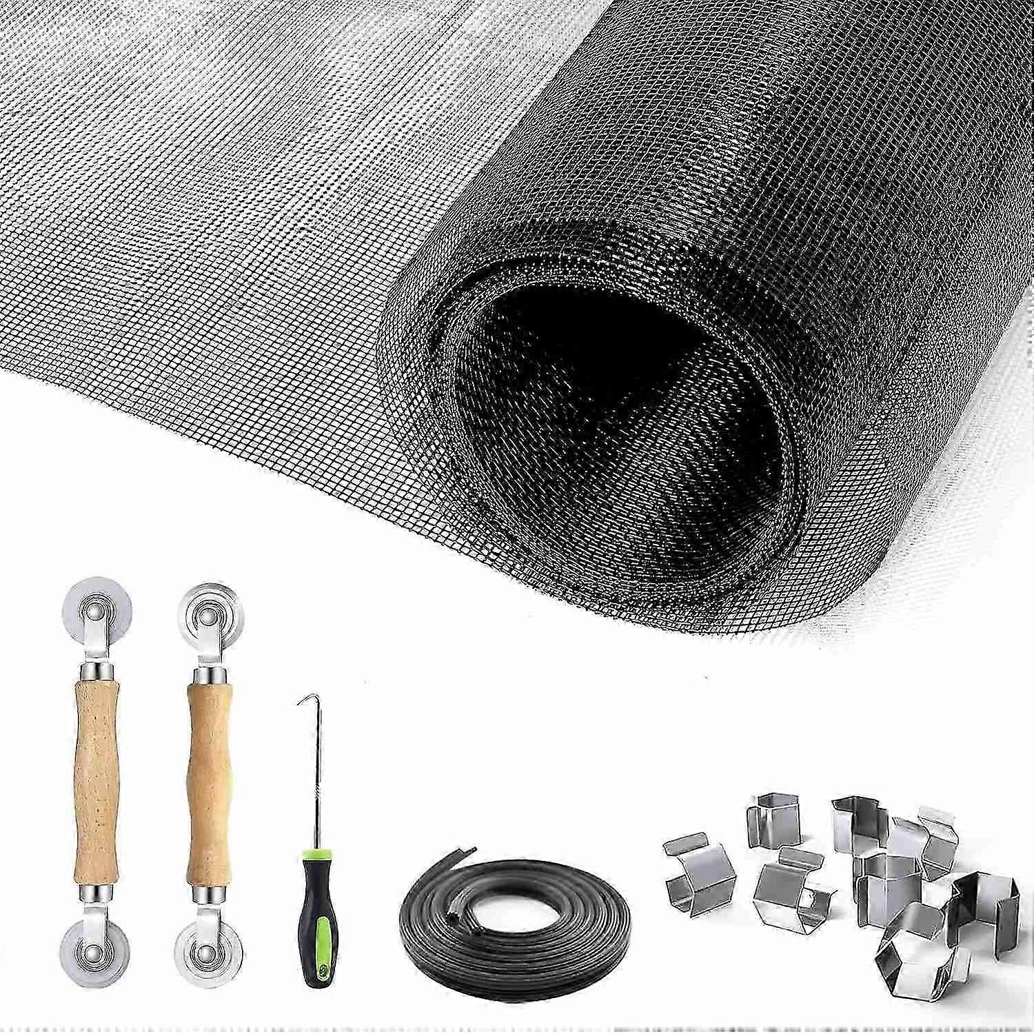 High quality  Window Screen Door Repair/Replacement Kit, Include Black