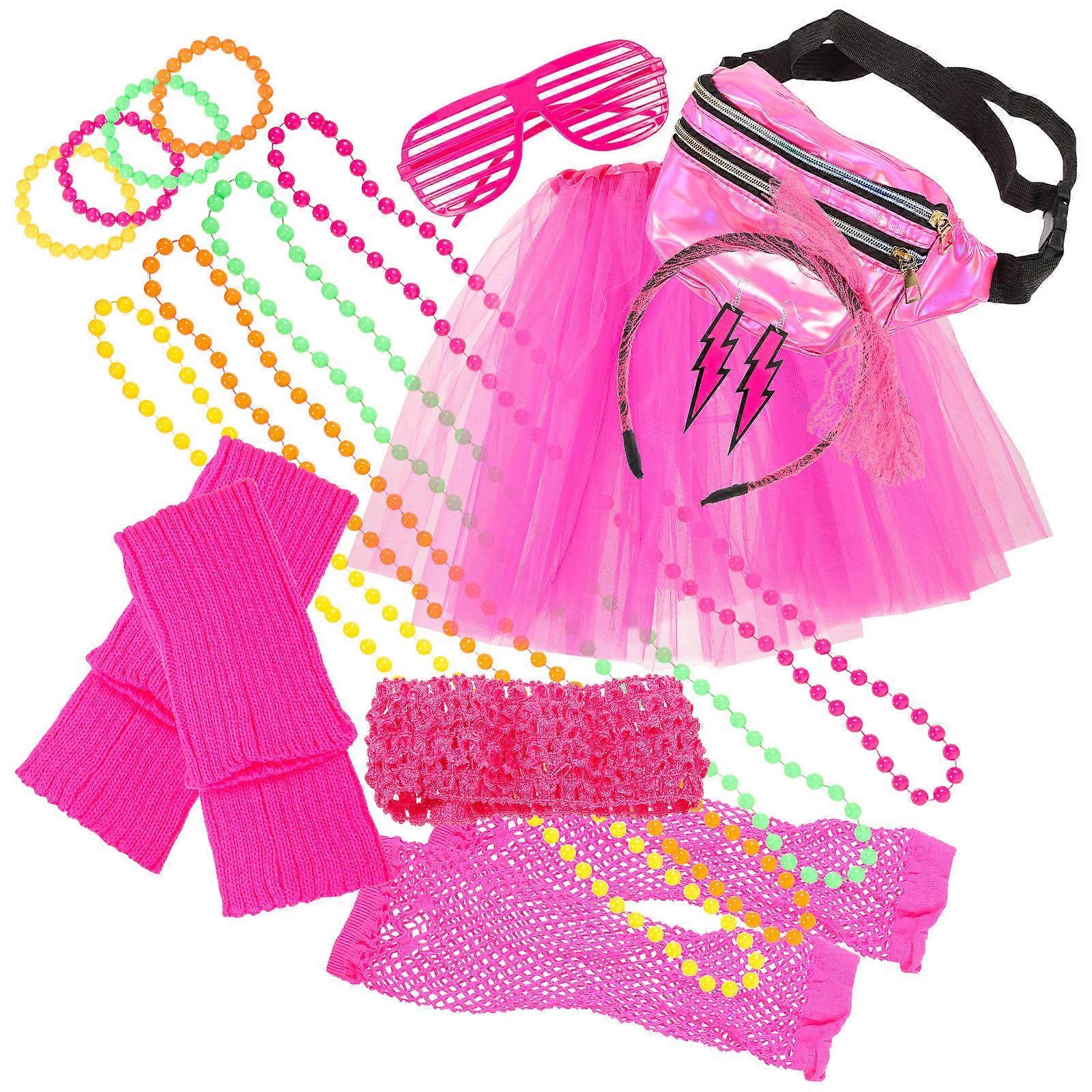 Women's Fancy Dress Costume Accessories 80s Themed Gathering Assorted Color Retro Party Accessory Set 1 Set