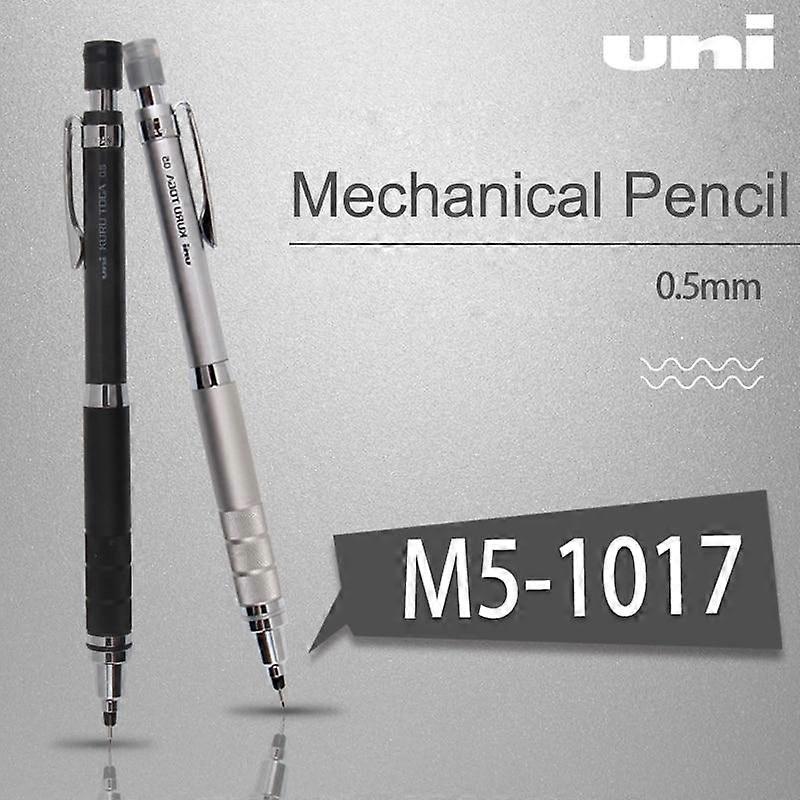 Uni M5 1017 Kuru Toga Mechanische Bleistifte 0,5 mm Blei drehen Skizze Täglich Schreiben (Schwarz)