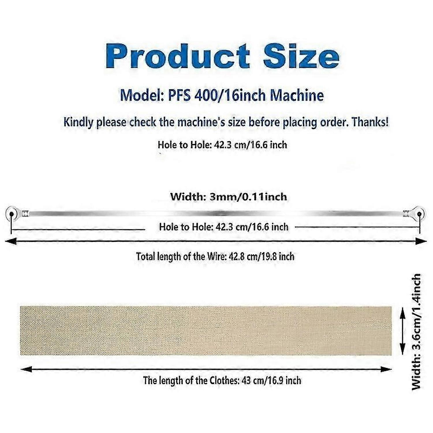 12Inch-2 mm Heat Seal Strips PTFE Tapes Sealer Replace Elements 6Pc