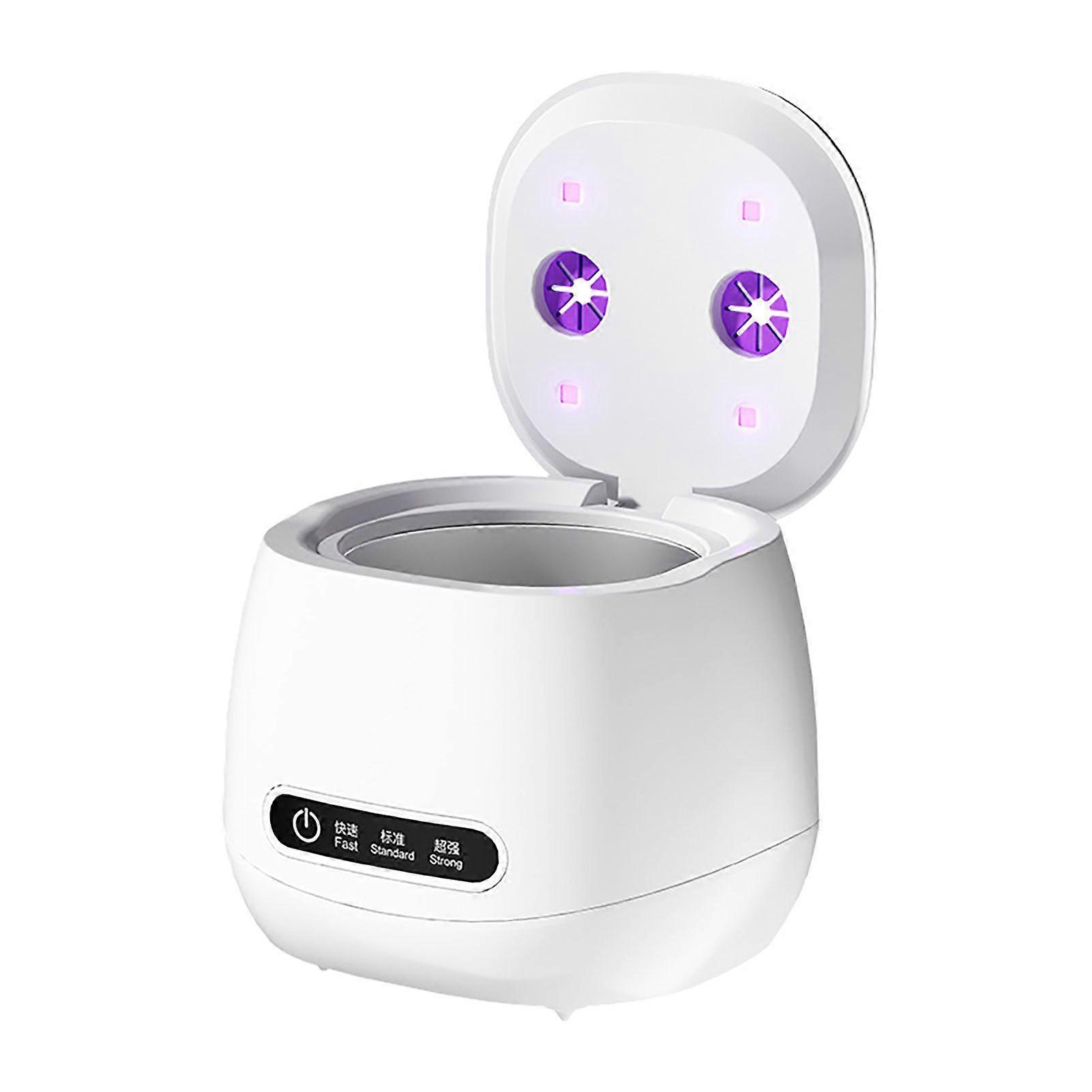 Retainers Cleaner Ultrasonic-Denture Cleaning Pod With UV Sterilisation 45kHz 3 Modes Ultrasonic UVC Cleaner Mouth Guard Cleaner