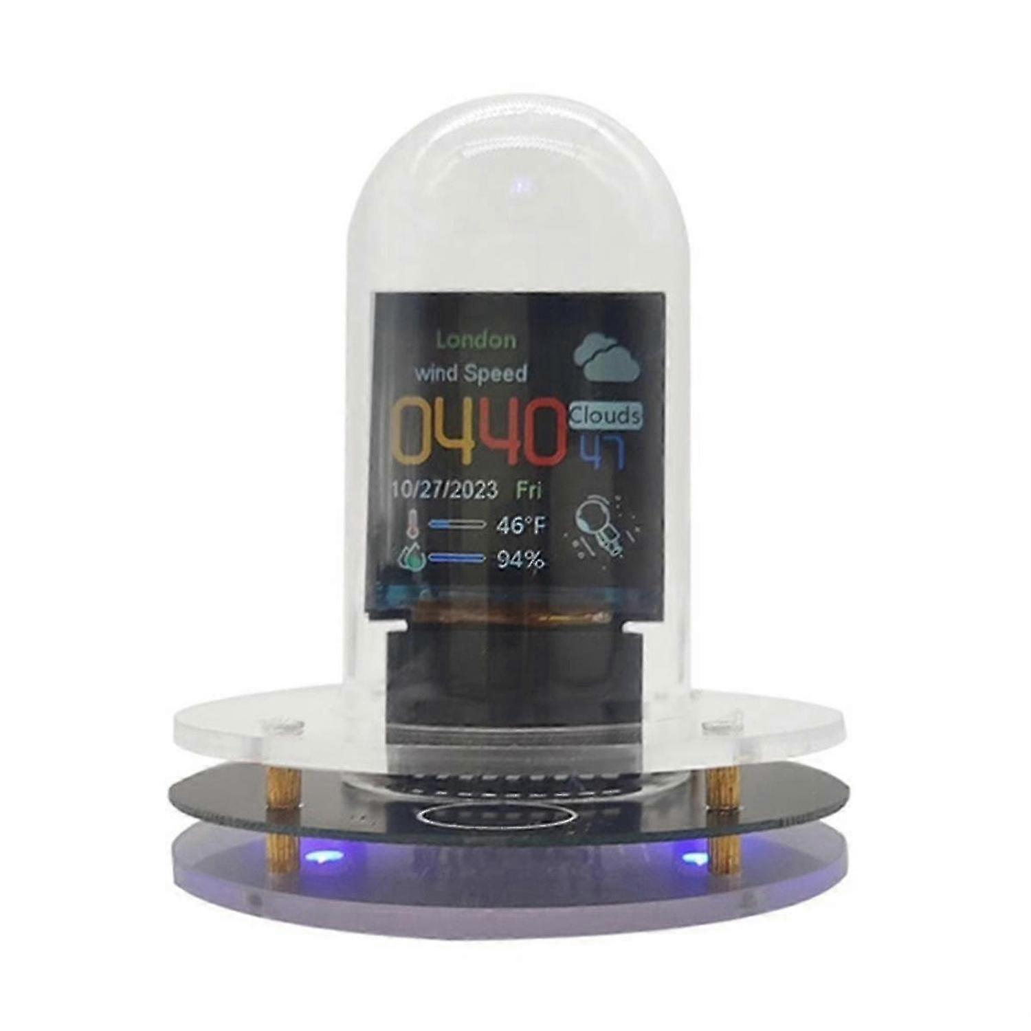 Upgrade Bitcoin RGB Digital Tube Clock Alarm Clock Smart WIFI Network LED Luminous IPS Color Screen DIY Digital Tube