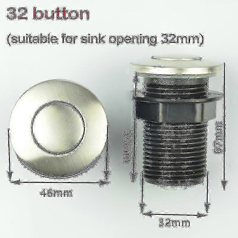 Air Switch Button for Sink Top Food Waste Disposer - Garbage Disposal System with Push Control