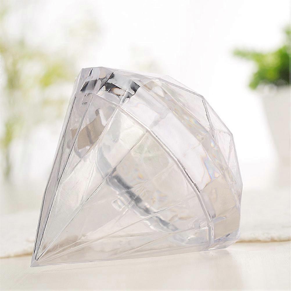 Transparent PS Plastic Candy Box, Clear, 9x9cm & 7x7cm, Set