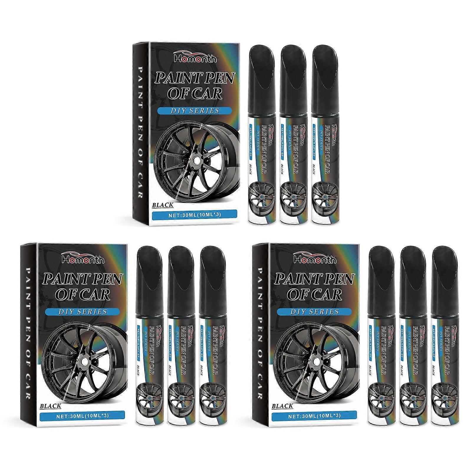 1-3pcs 30ml Car Scratch Repair Pen - Anti-Rust, Waterproof Touch-Up for Black Vehicles, Wheels, and Minor Scrapes