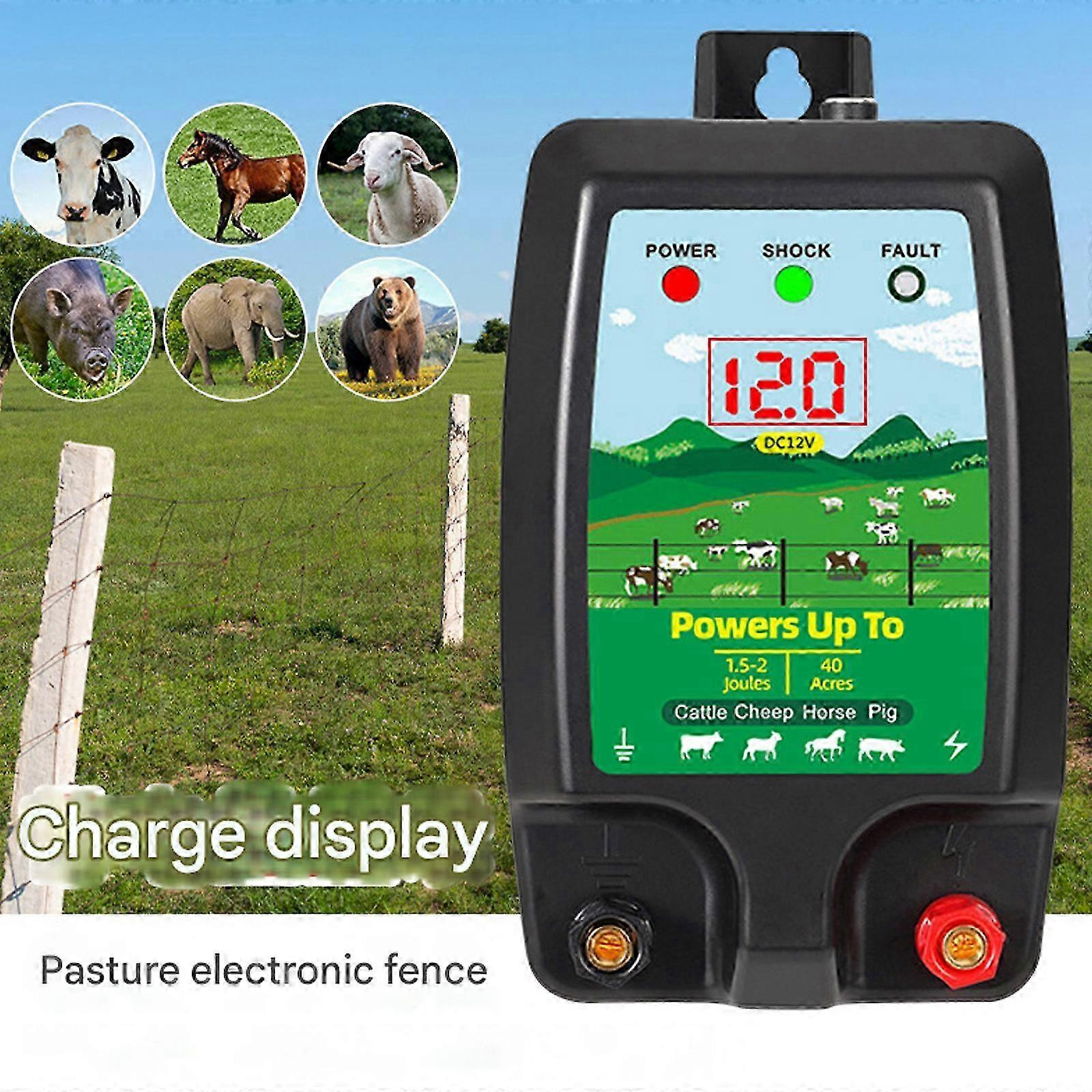Electric Fence Controller, ABS Material IP44 Waterproof, Multiple Power Supply Support