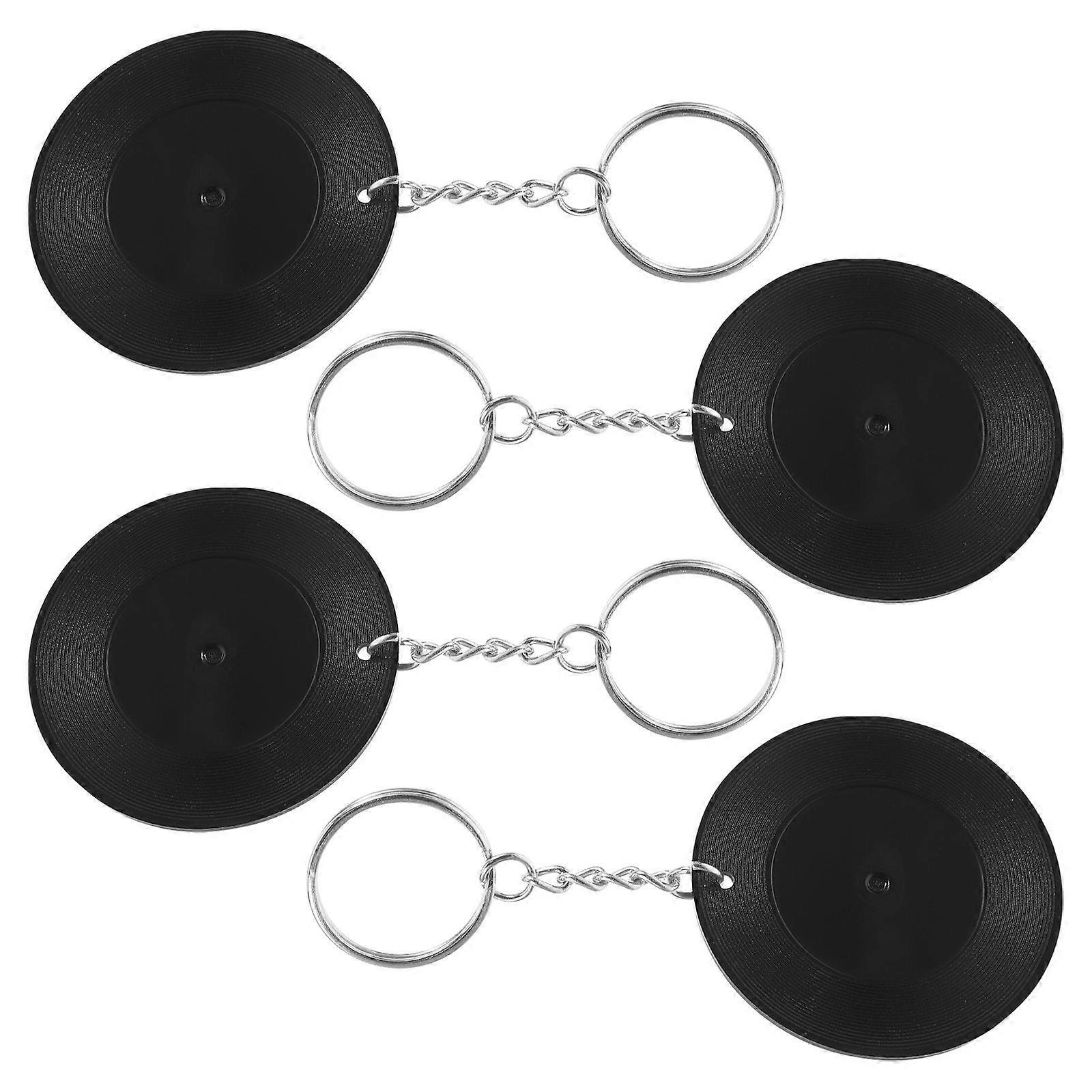 Retro Keychain Vinyl Record Hanging Ornament For Music Lovers Available In Durable ABS Material 4Pcs