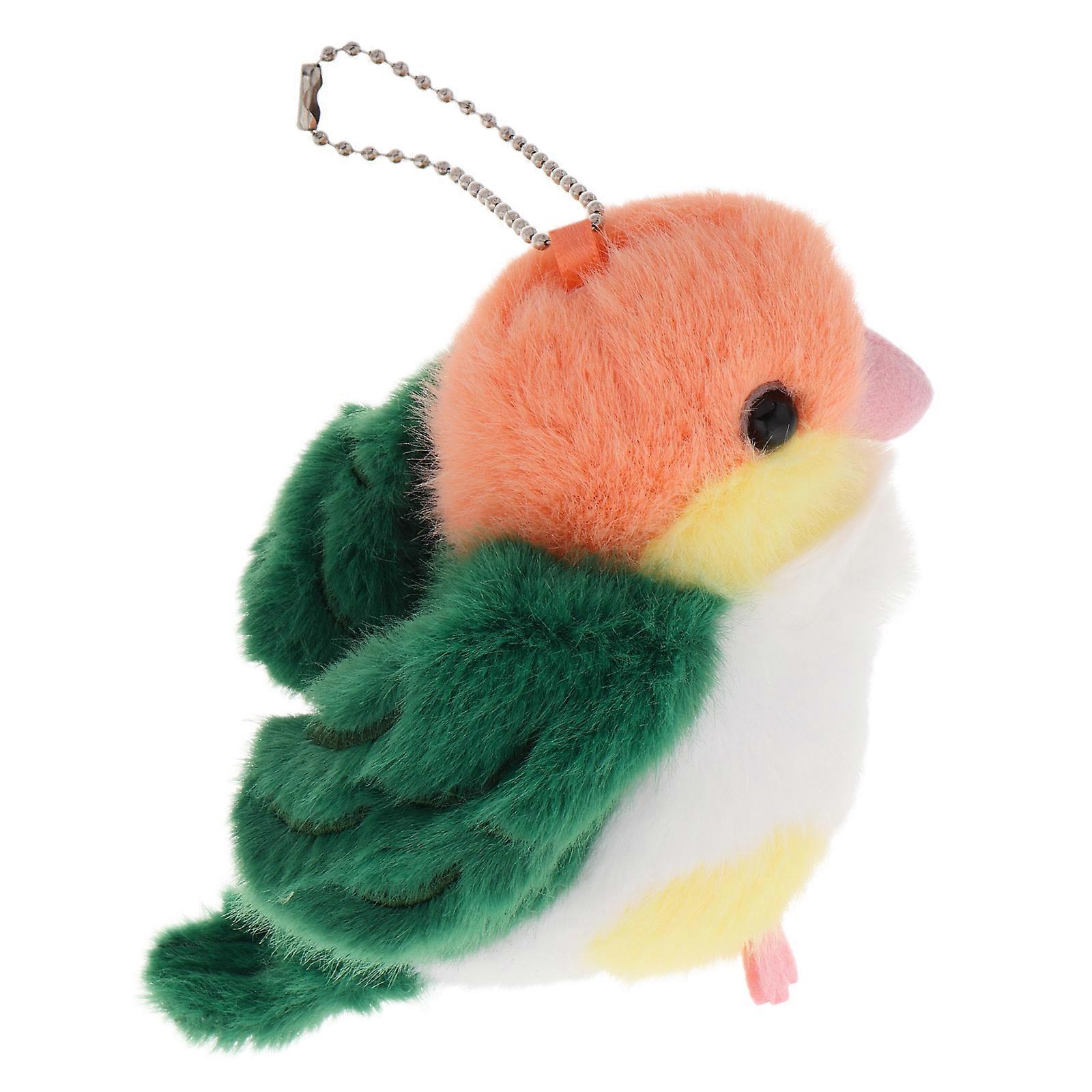 Plush Pendant Green Parrot Plush Keychain for Decor 5Pcs Collection