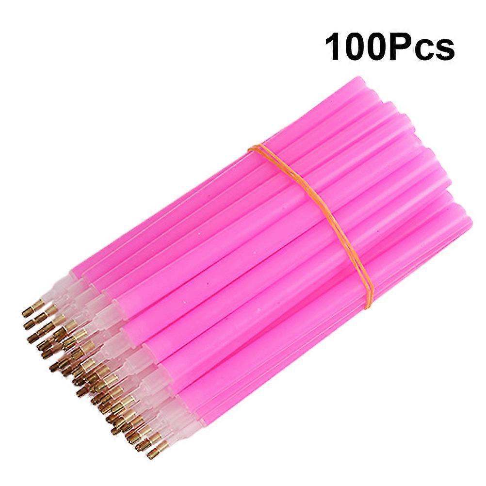 Copper Drill Pen Diy Craft Handcraft Projects Rosy Color Durable Plastic Material 100 Pcs