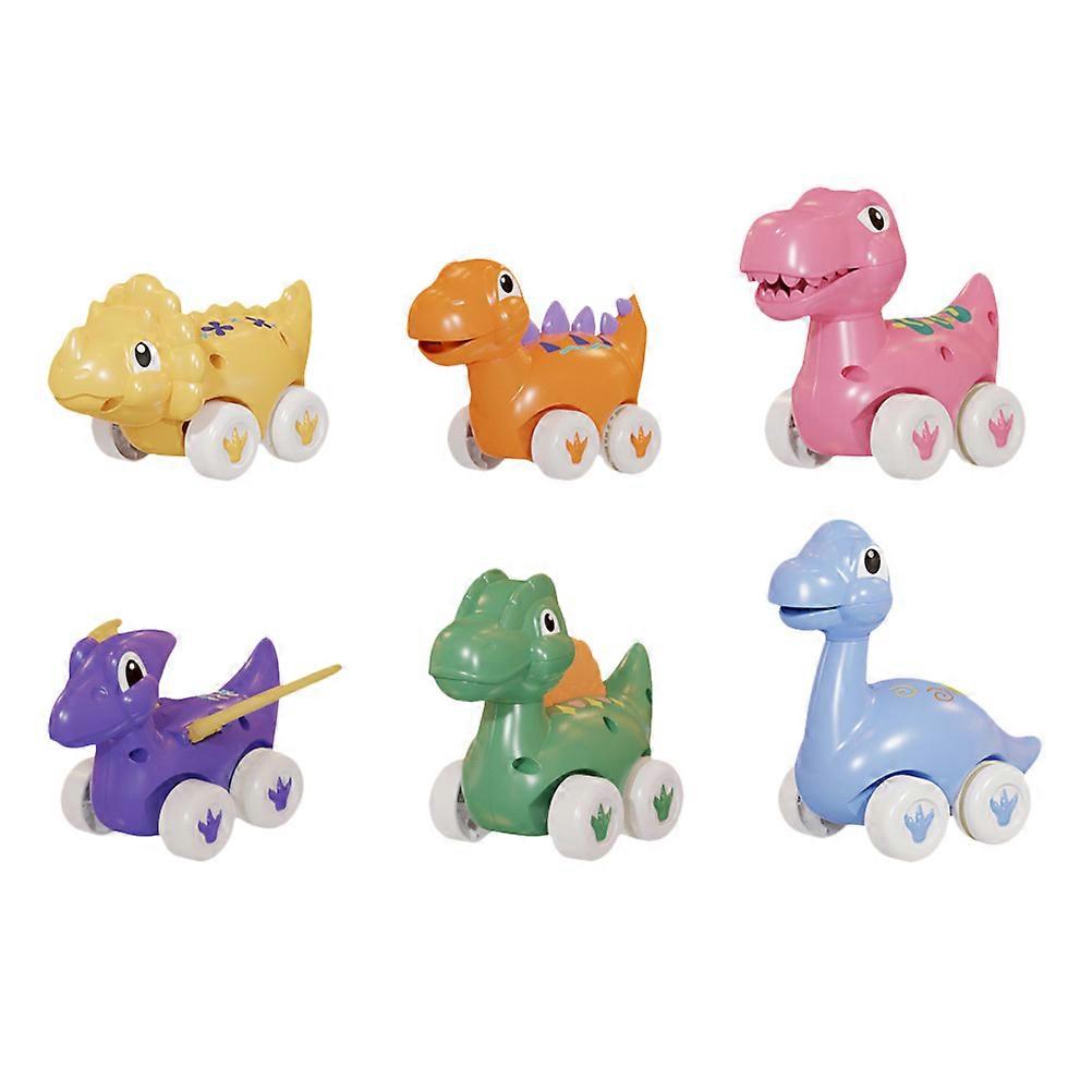Pull-Back Dinosaur Car Toy Gliding Toy 12Pcs Educational Plaything for Kids