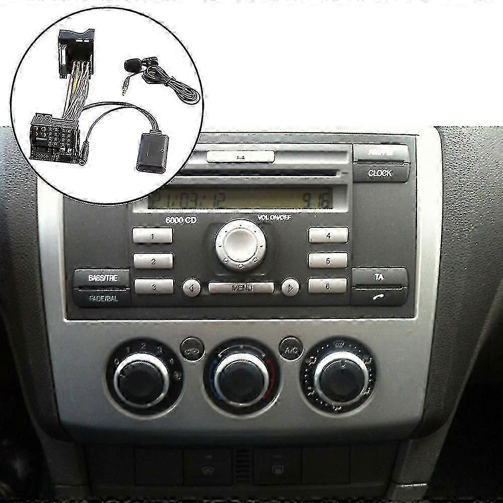 For Ford 6000 CD Car Bluetooth 5.0 Aux Cable with Microphone - Hands-Free Calling Adapter