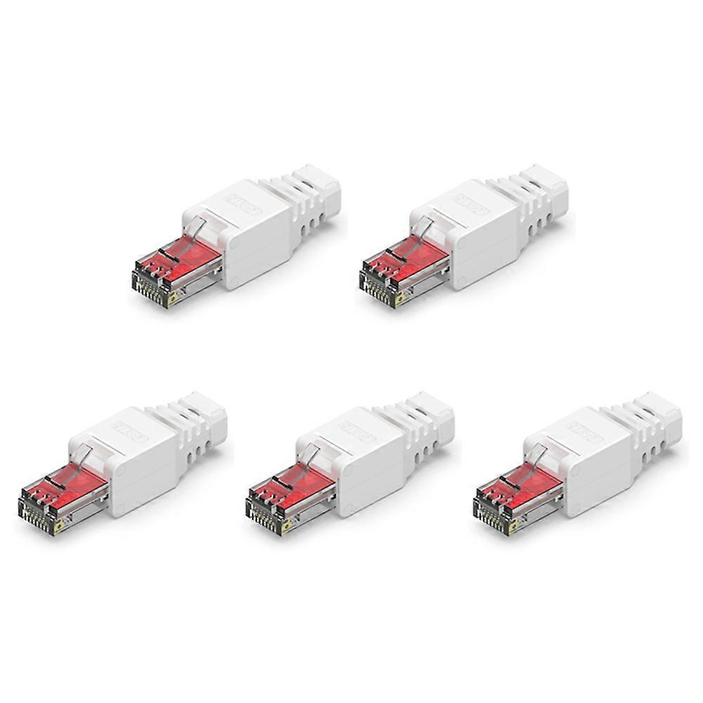 5 PCS RJ45 Wire-Punch Ethernet Plug Easy DIY Network Termination