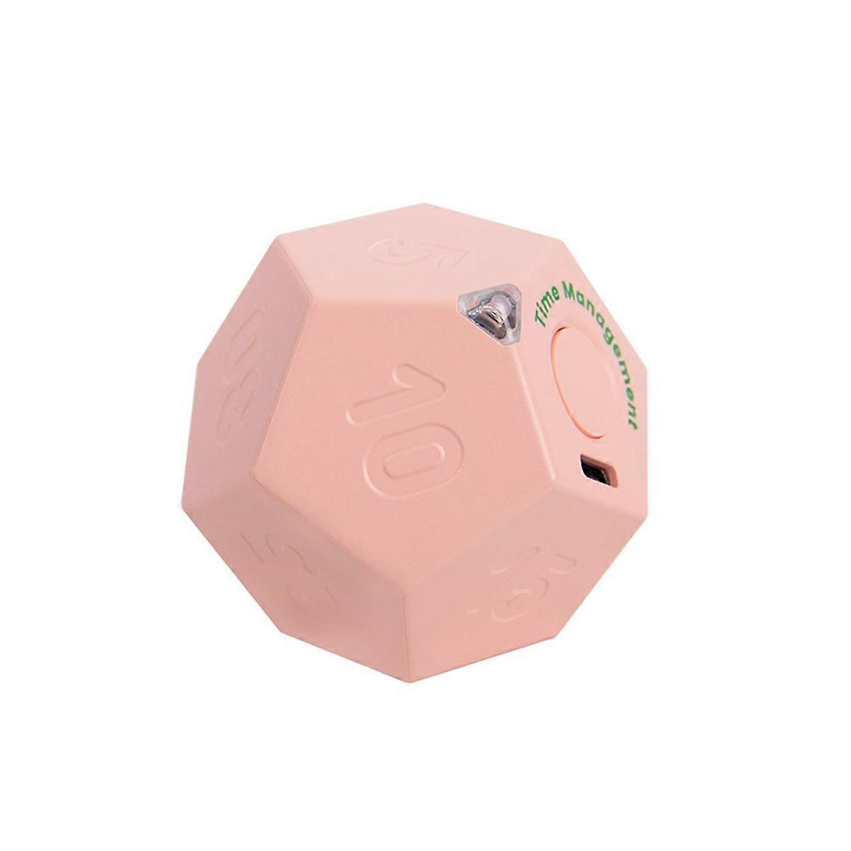 mini Timer Rotate Dodecagon Rechargeable For Timemanager Pink