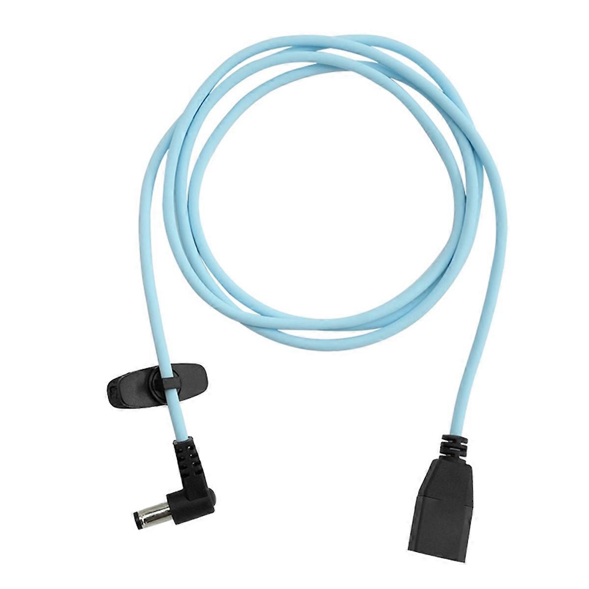 Male to DC5521 Silicone Power Cable for FPV Goggles Battery Connection Blue