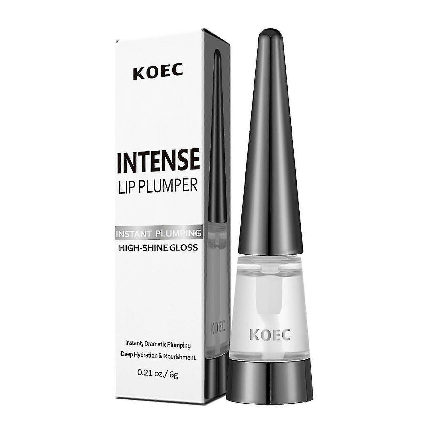 Intense Lip Plumper Gloss - Volumizing Lip Gloss, Anti-Wrinkle Hydrating Lip Gloss, Lip Enhancer Gloss for Dry Lips