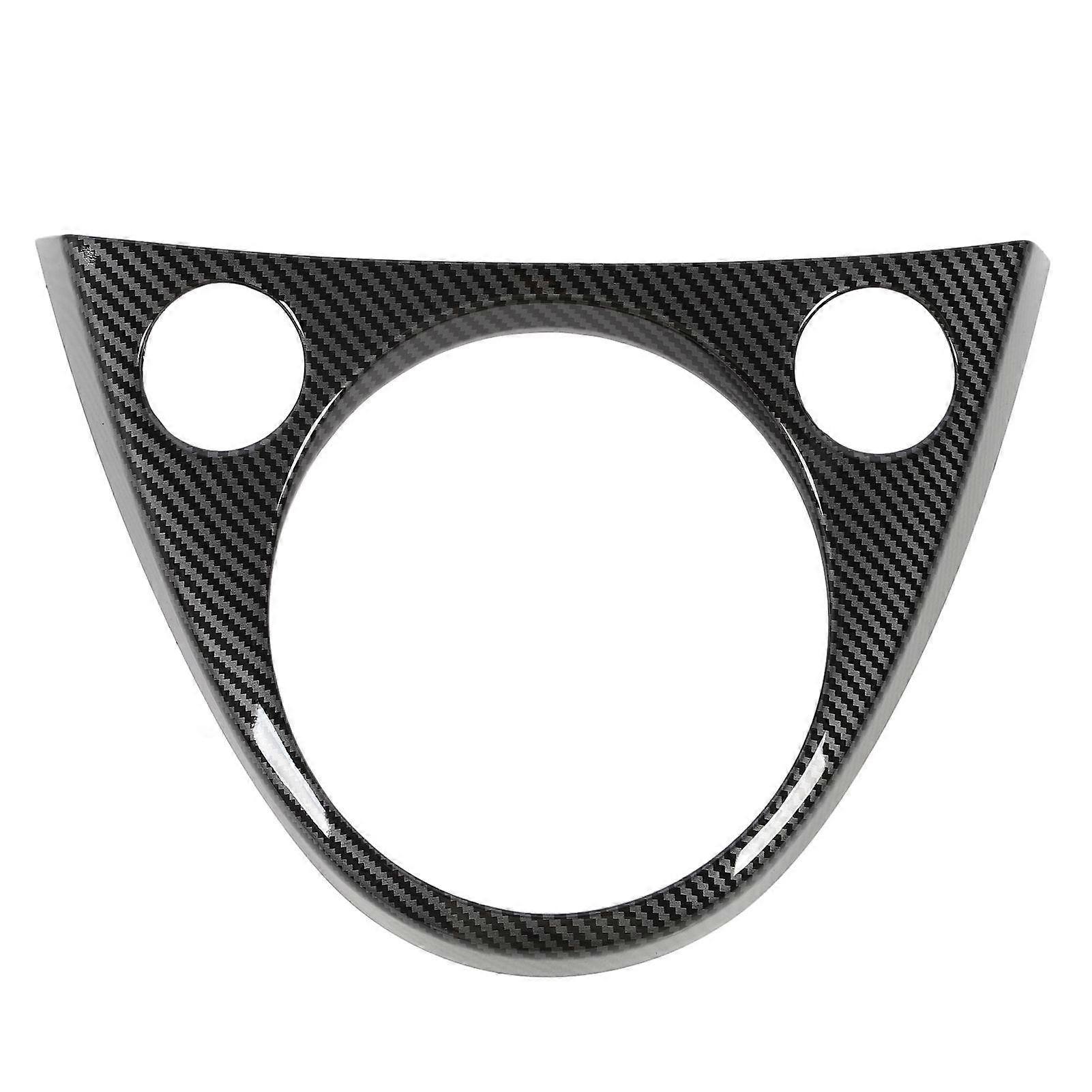 Gear Shifter Panel Frame Trim Cover Paste Installation Gear Box Shift Panel Frame Cover Sticker for 500 Abarth Carbon Fiber Style