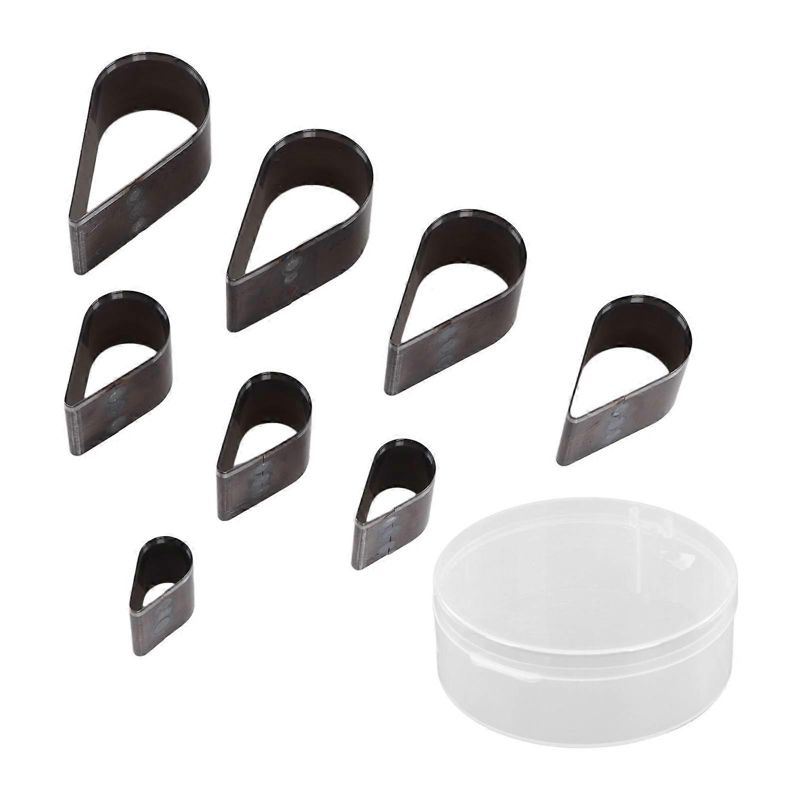 Ensemble de 8 matrices de découpe pour cuir en forme de larme, poinçonnage manuel, outils de bricolage, alliage d'acier