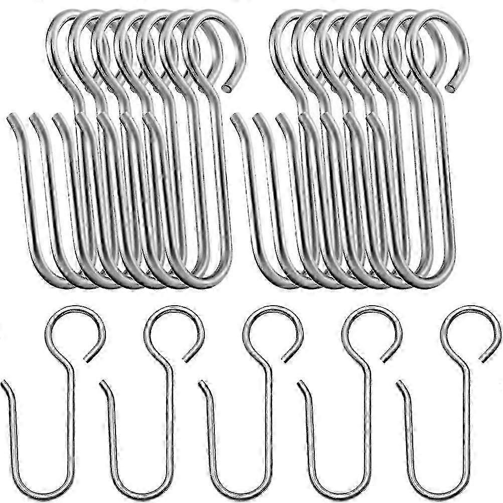 60 Pcs Decorative Shower Curtain Hooks Metal Drapery Hooks S Hooks Ceiling Track Ceiling Curtain Hook Hanger