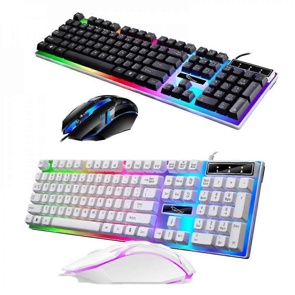 Topwoner Wired Keyboard And Mouse Set Usb Illuminated Manipulator Keyboard And Mouse Kit