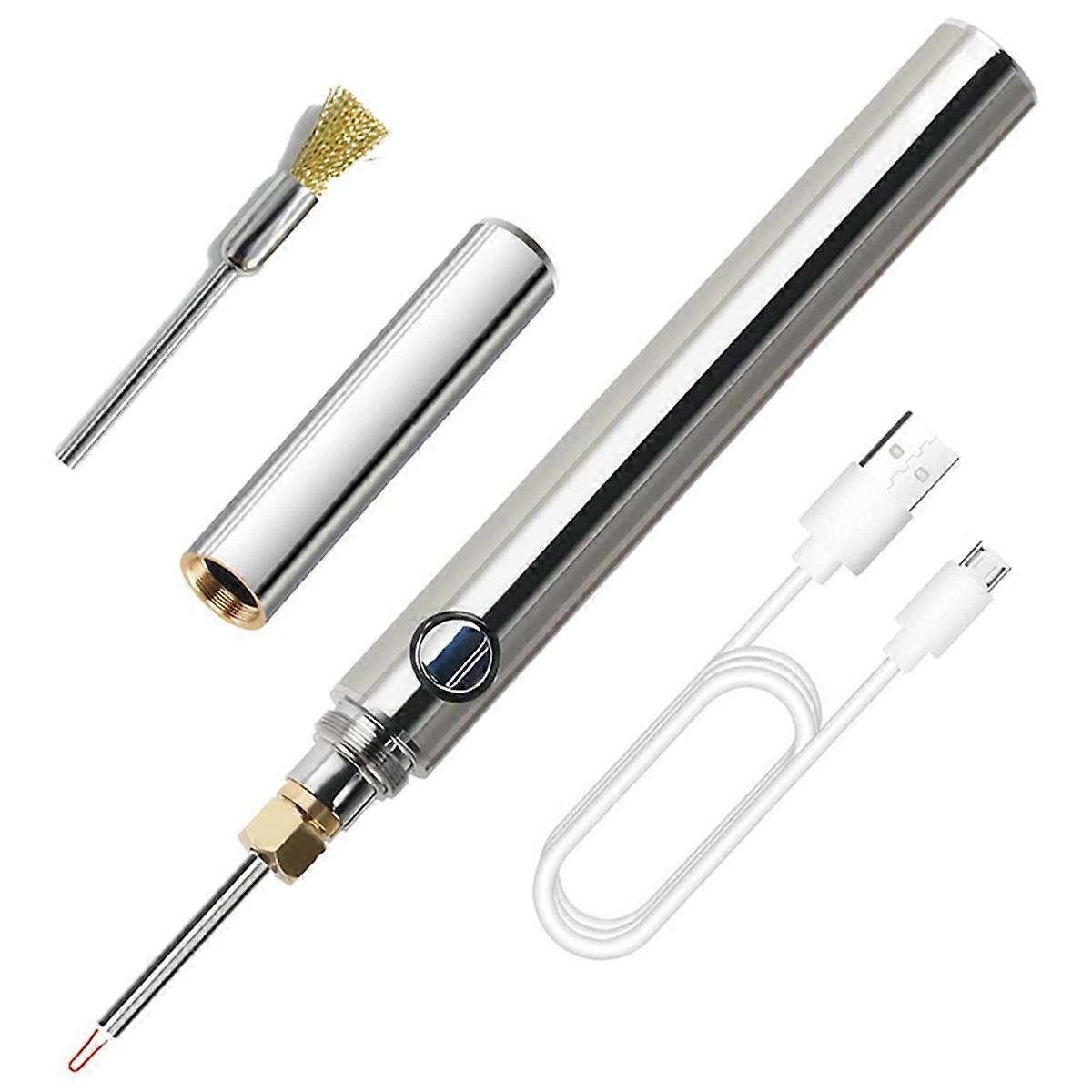 Thread Burner, Rechargeable Thread Zapper Tool with Replacement Tip, USB Burning Pen for String, Bea
