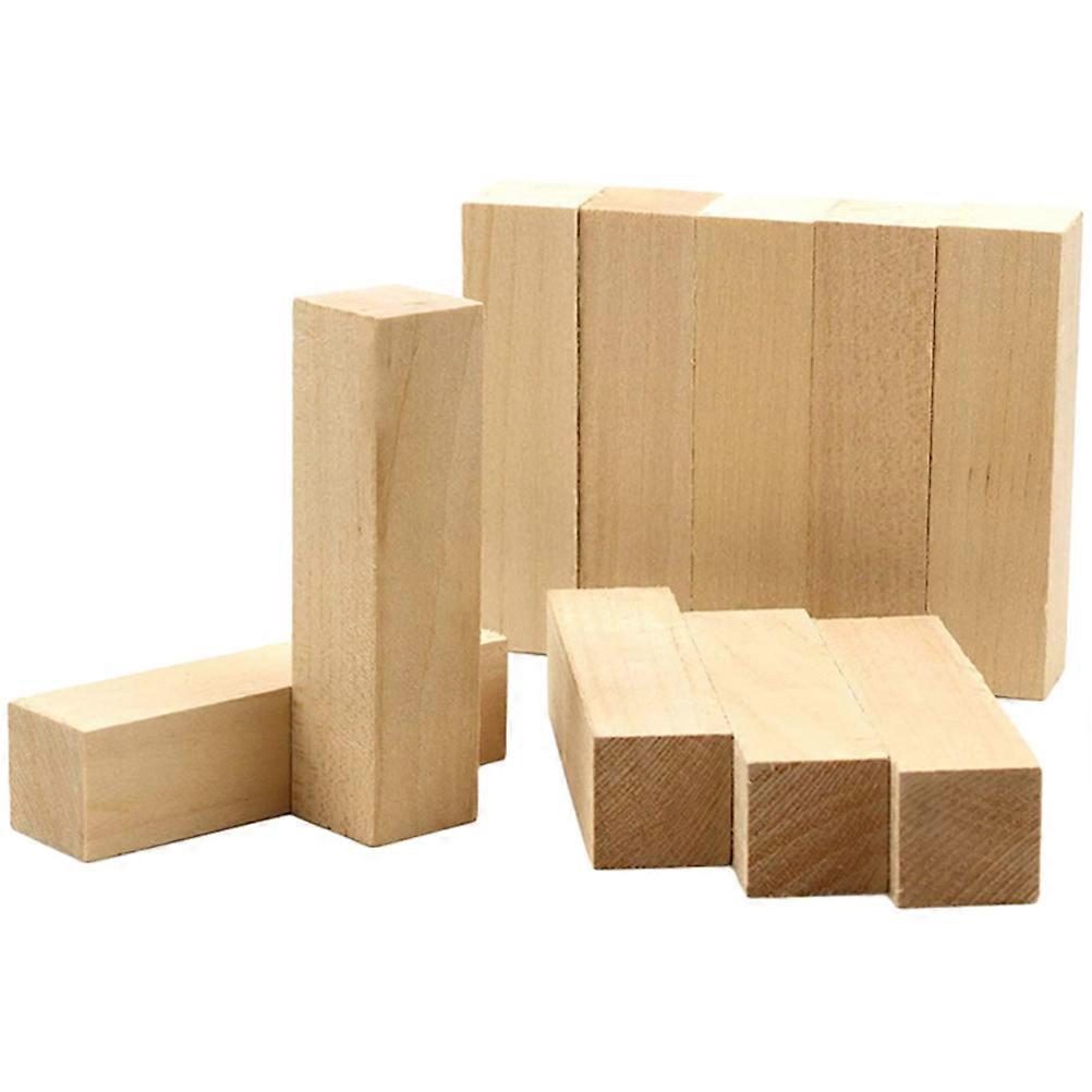 Wood Carving Blocks for DIY 10Pcs Wooden Unfinished Whittling Blocks