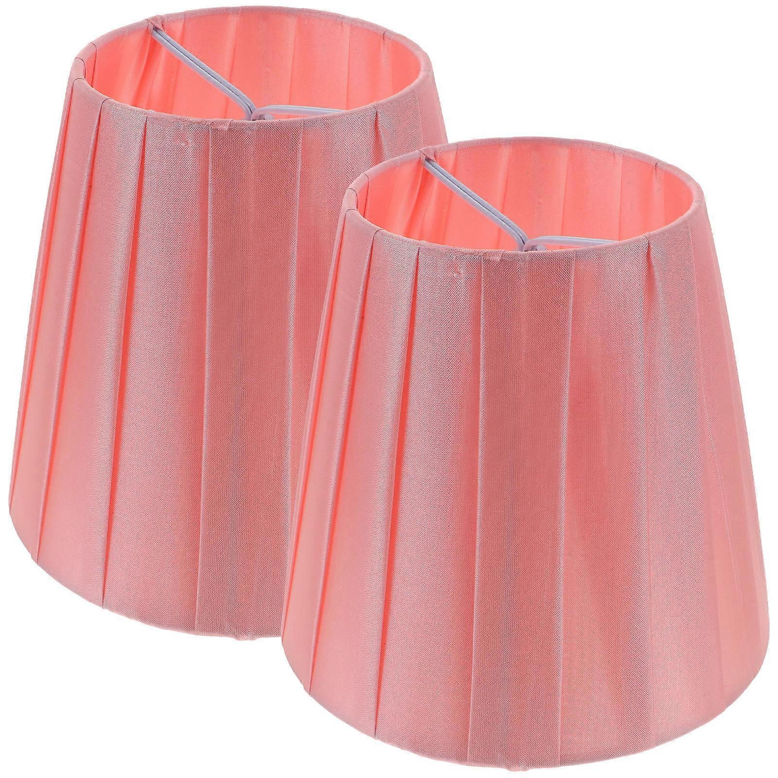 Clip on Lamp Shade Pleated Cloth Lamp Shade Replacement 8Pcs