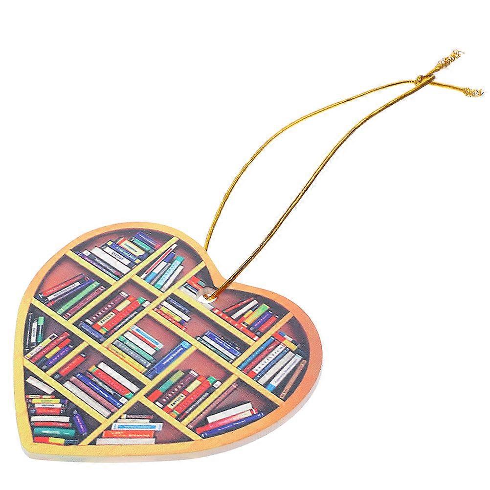 Car Ornament With Heart Shaped Design For Librarians 8.5X8CM Unique Gift 2Pcs