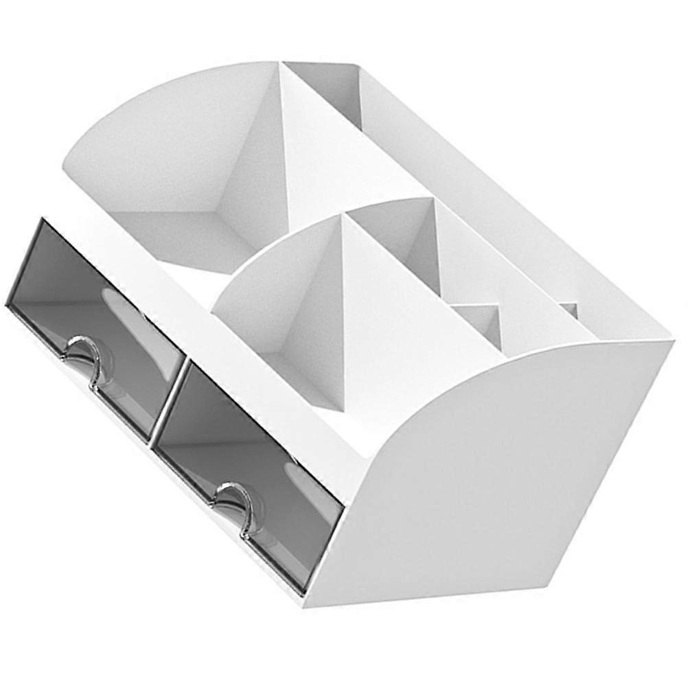 Desktop Stationery Holder Material Storage Box Minimalist Style For School Use 21.1X14.2X12CM Organizing 1Set
