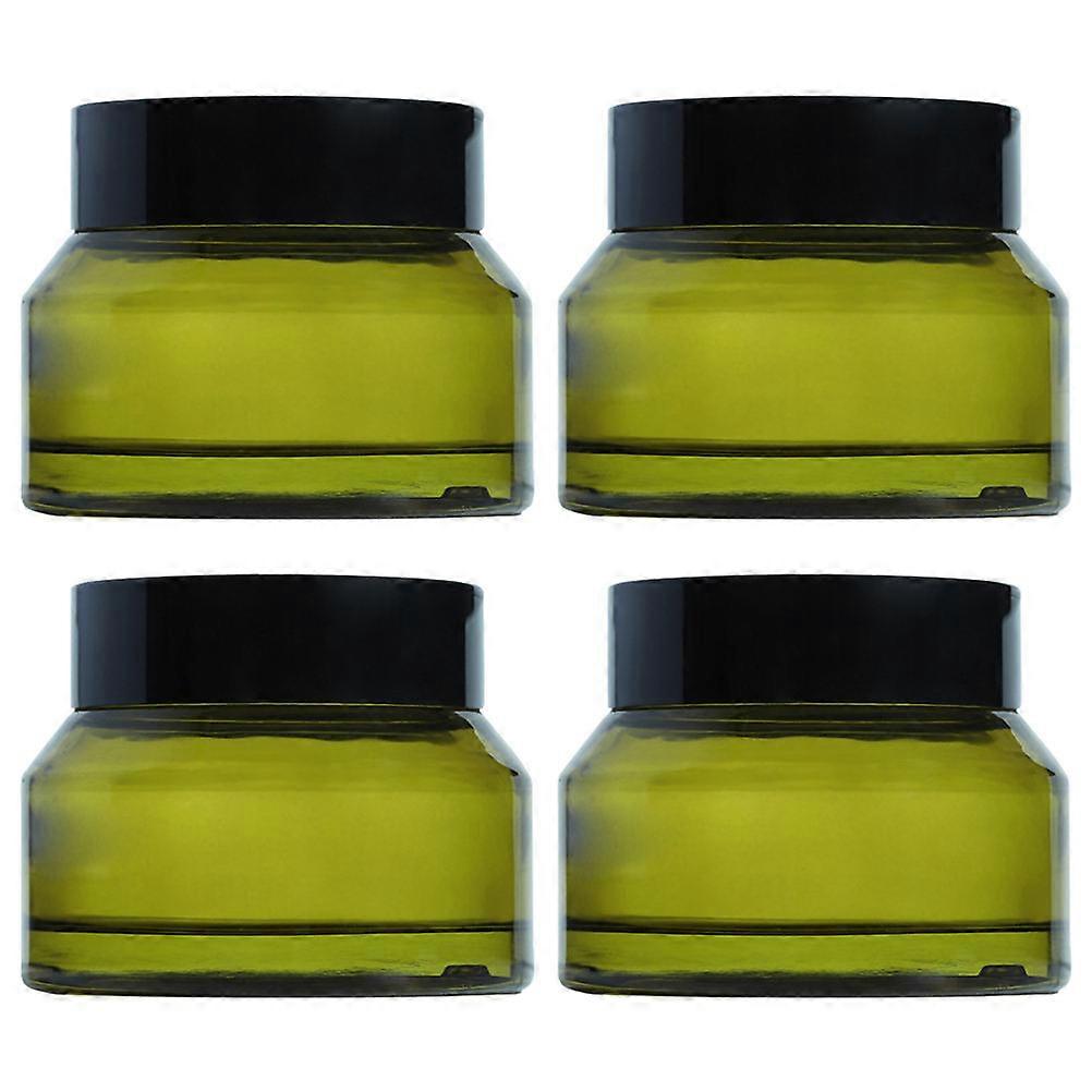 Refillable Face Cream Container Glass Cosmetic Sample Holder 16Pcs for Storage