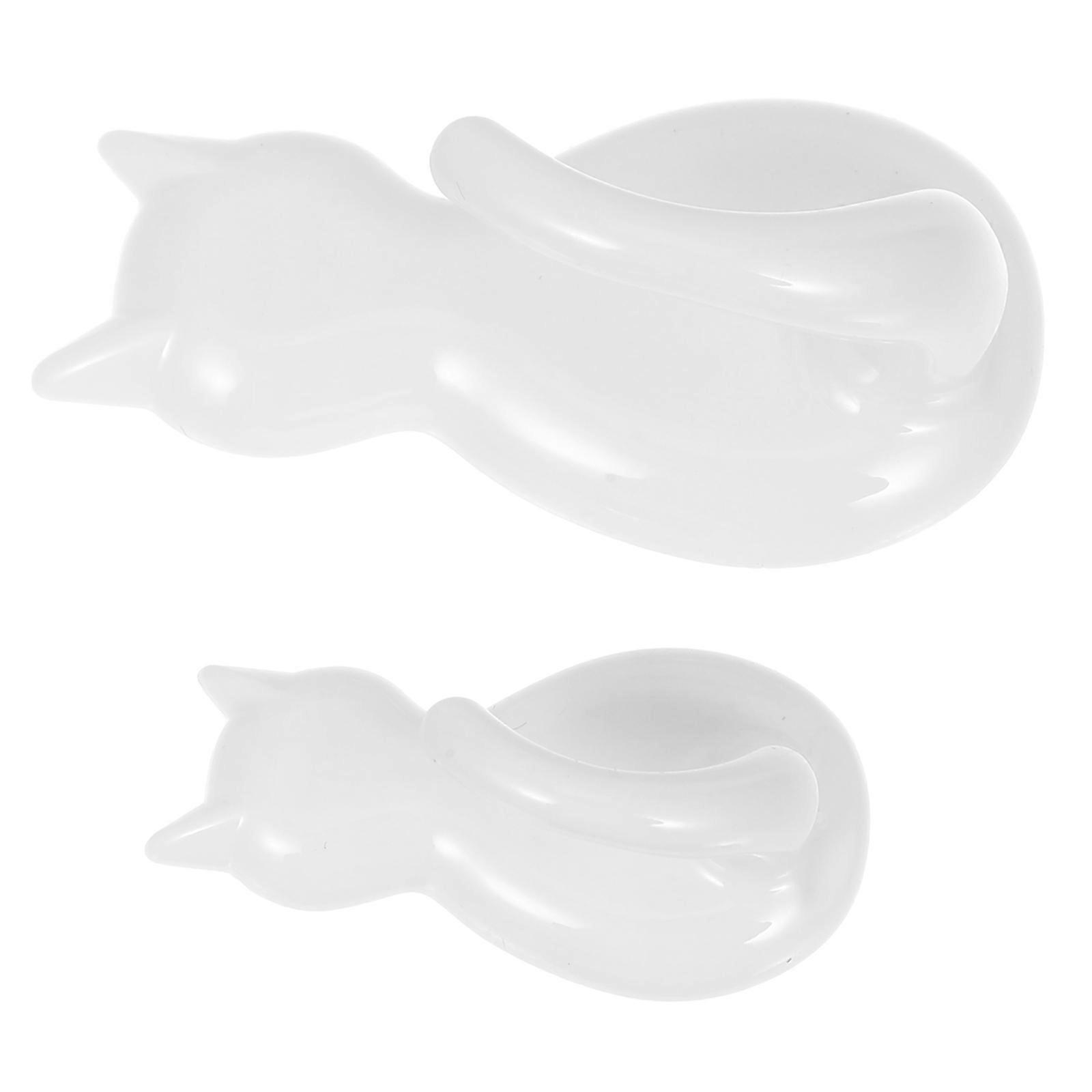 Wall Mounted Hooks Plastic Wall Coat Hook for Kitchen Hanging 4Pcs White