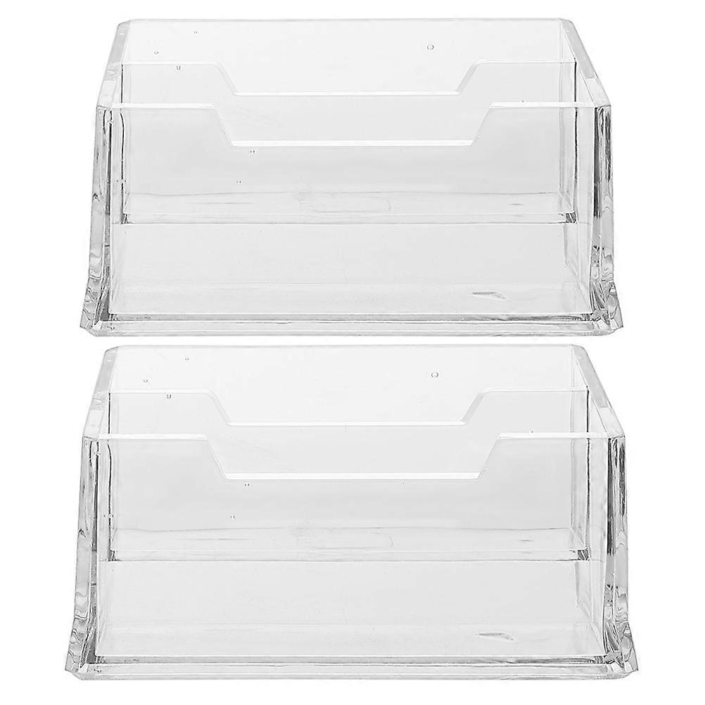 Acrylic Business Card Holder for Storage 10Pcs Transparent Card Stand