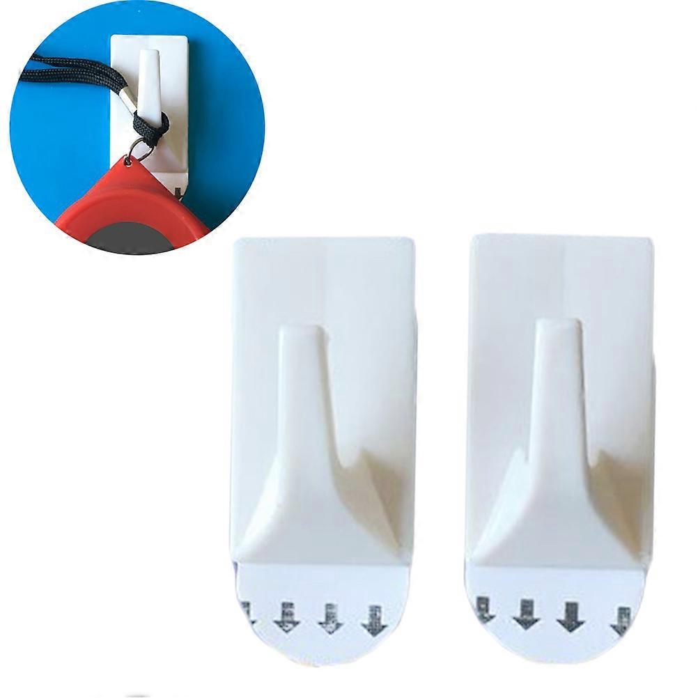 Strong Plastic Hooks for Hanging Stuff 4Pcs White Adhesive Storage Hooks