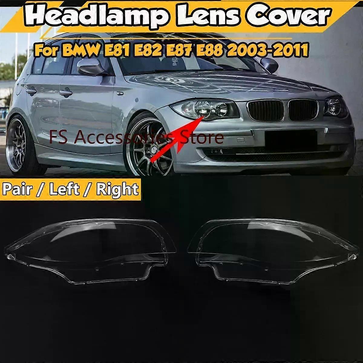 Apply Car Front Headlight Lens Cover 63116924667 For BMW 1 Series E81 E82 E87 E88 2003-2011 Clear Headlamp Shell Transparent Lampshade