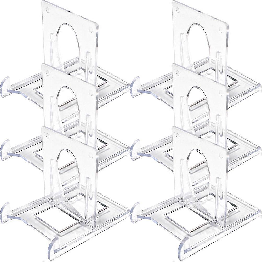 6.5X5.5X5CM Clear Plate Stand Set 12 Pcs Simple Style For Collector Plates Home And Commercial Use
