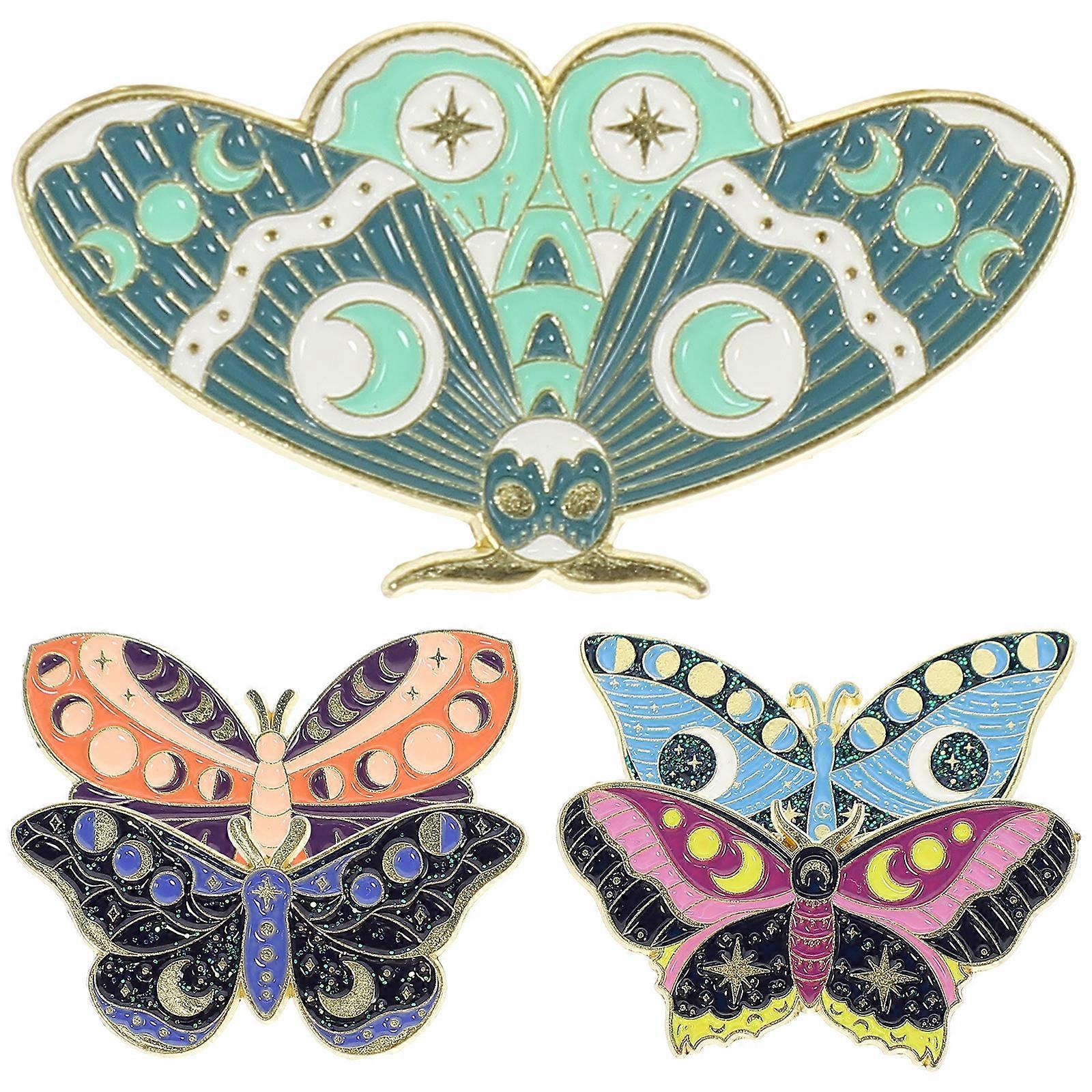 Assorted Color Butterflies Brooches Set for Decoration with 25Pcs Enamel Lapel Pins