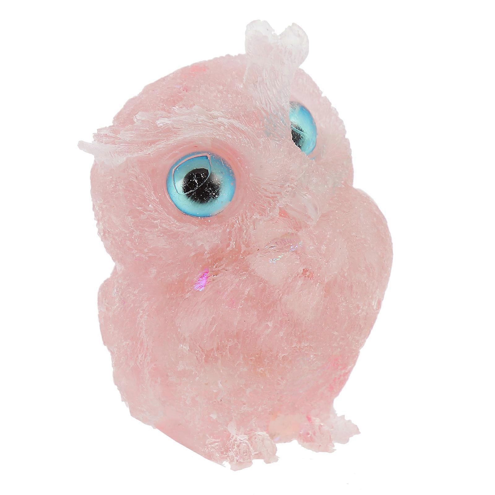 Crystal Owl Adornment 2Pcs Lovely Owl Decoration for Desktop Environment