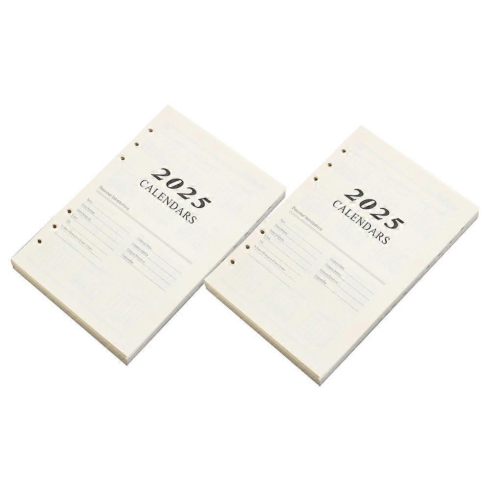 Beige A5 Loose Leaf Notepad Refills for Writing 4Sets Replacement Paper