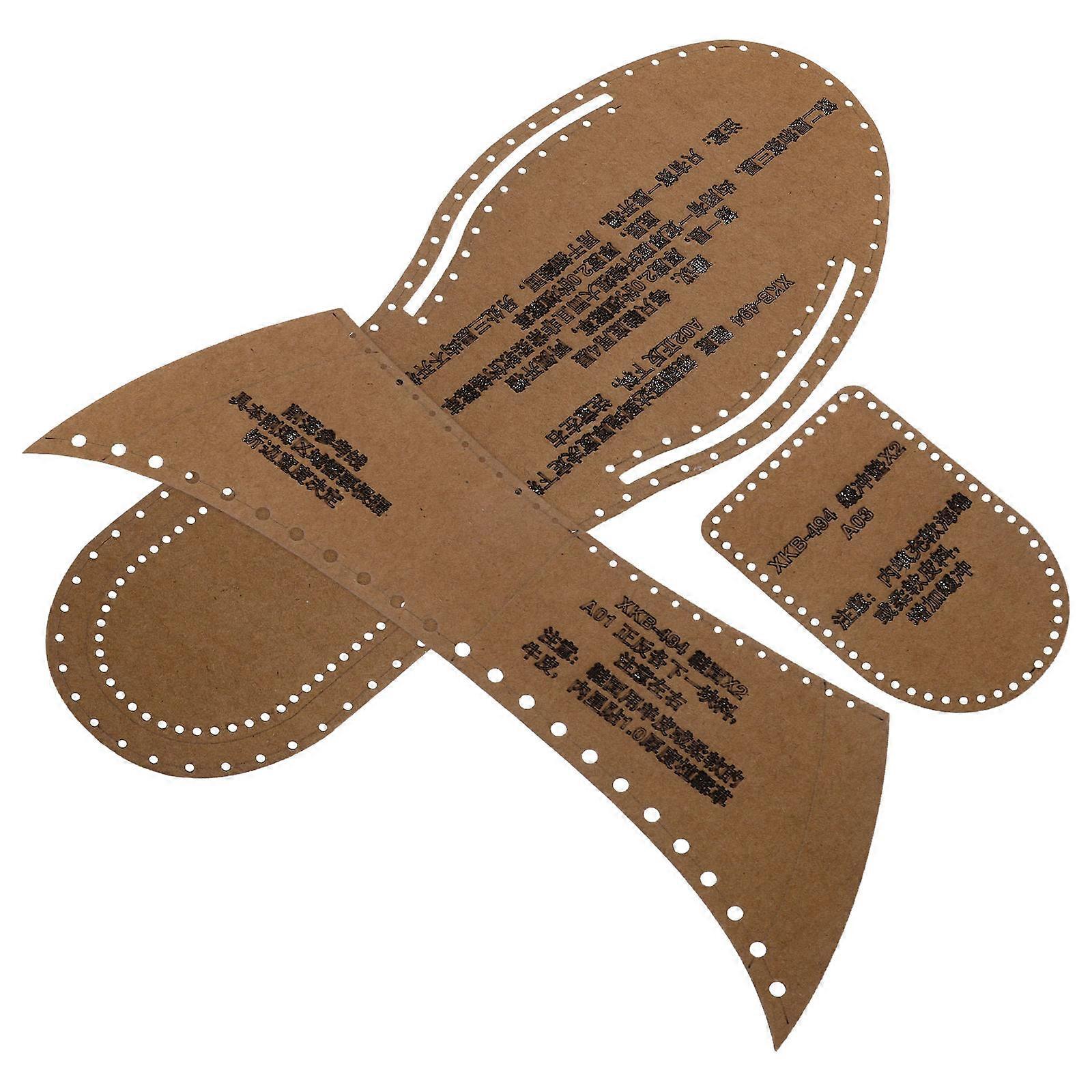 Shoe Template 1 Set Slippers Sewing Template Crafting Projects Light Brown Elegant Quilting Templates